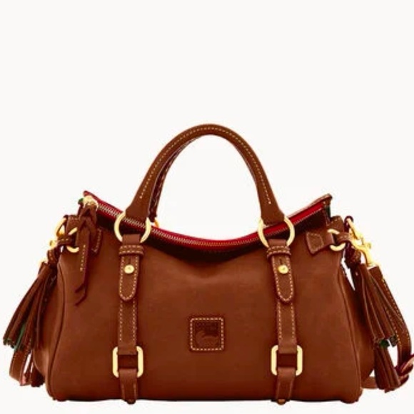 Dooney & Bourke Florentine Mini Satchel Chestnut Gold Hardware Color NWT - Picture 1 of 12
